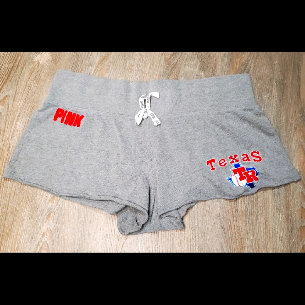 Pink Victoria Secret Texas Rangers Lounge Shorts